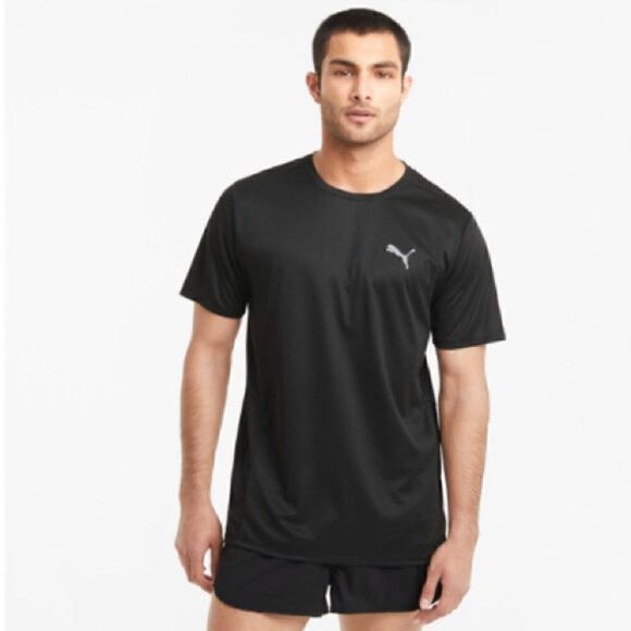 PUMA Men's Run Favorite Moisture Wicking Long-Sleeve T-Shirt Running Black XXL - Picture 1 of 6